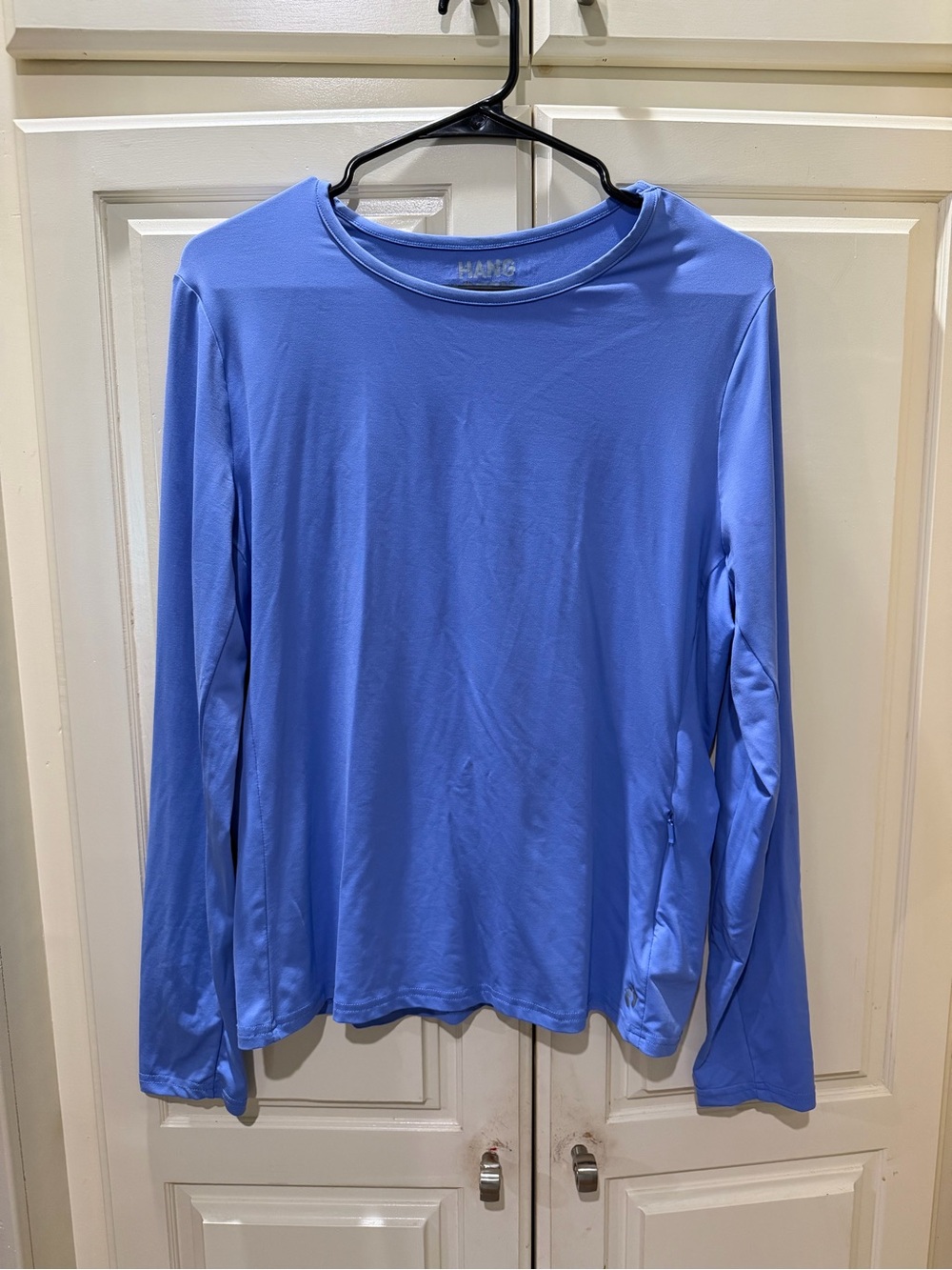 Hang Ten Women's Long-Sleeve Crew Top in Periwinkle